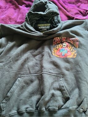 Assholes Live Forever 🔥🔥 'Hell on Earth' Black Graphic Hoodie